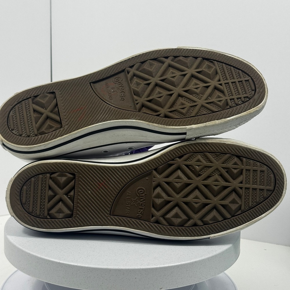 Converse Chuck Taylor All Star‎ Hi White Leather Women Size 9 - Picture 10 of 11